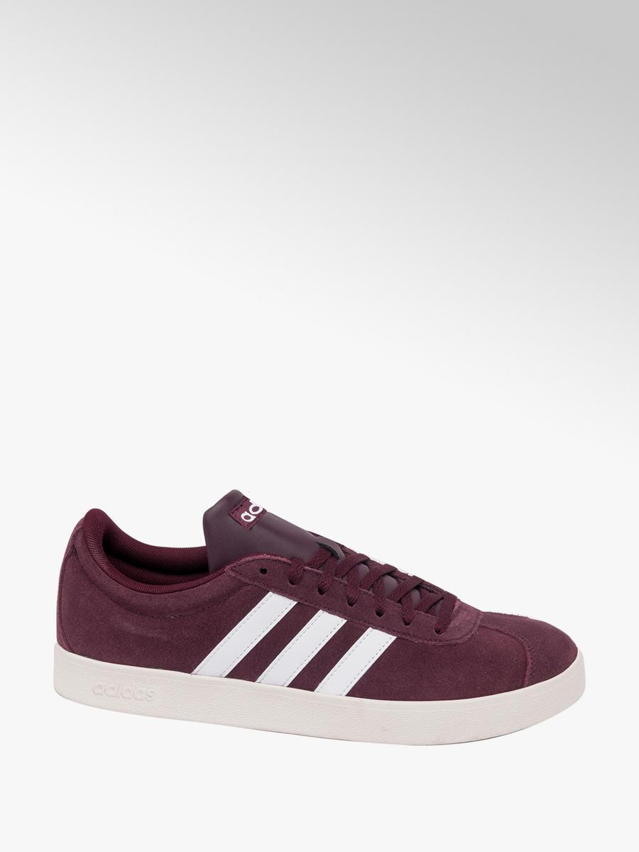 Adidas Men's Leather VL Court Trainers Burgundy | Deichmann Adidas Men's Leather VL Court Trainers Burgundy | Deichmann